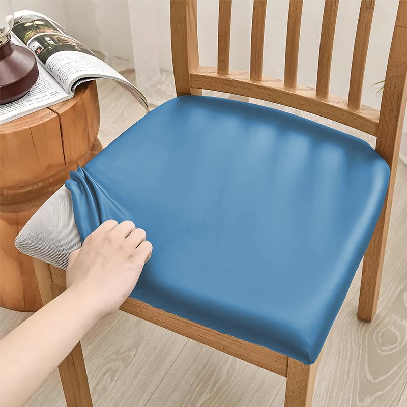 1PCS Waterproof PU Leather Removable Solid Color Computer Chair Seat Cushion Covers For Office Chair Seat Covers Home Office