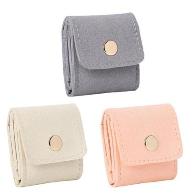 Travel Friendly Jewelry Storage Case 4 Individual Slot Compact Foldable Designs for Earrings Rings Necklaces