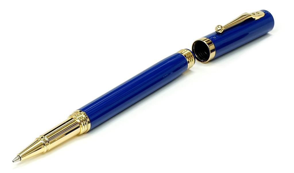 Slim Black Leather Pen Case for the Exchange BP ZX Fountain Pen Ink with Blue Ink Set (individual Cartridge) (T23-ASB-ZX-L)