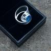 Swiss Blue Topaz Gemstone 925 Sterling Silver Jewelry Handmade Statement Ring RR-2-5