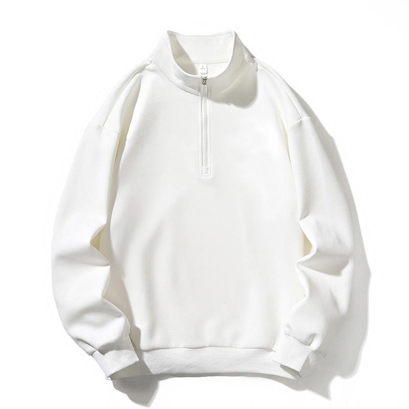 Men S Plus Size Half Zip Loose Fit Pullover Sweatshirt Black Spring Autumn
