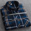 Nuove Camicie a Quadri per Uomo Taglie Forti Tempo Libero Uomo 100% Cotone Invernali Calde Flanella Casual a Quadri Oversize Manica Lunga