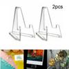 2pcs Display Stand Acrylic Material L:6.8x5.2CM S 3.6x2.7CM