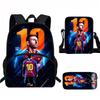 Set Zaino Scolastico per Bambini a Tema Messi con Borsa a Tracolla Astuccio per Studenti Elementari