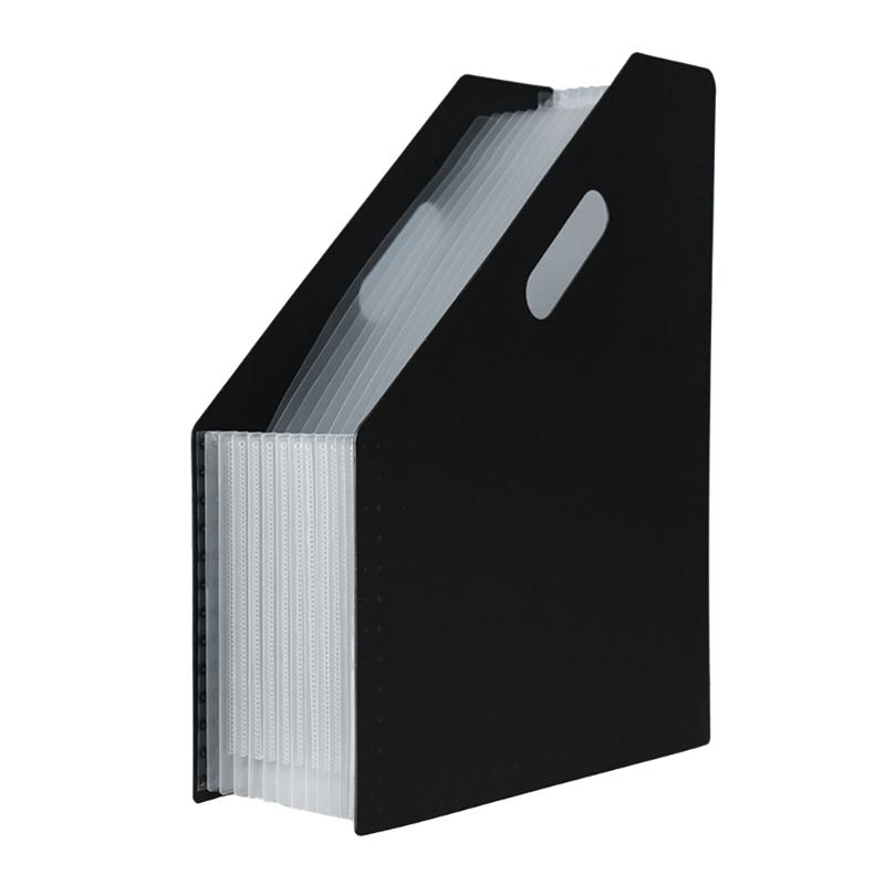 

Розширюваний лоток для файлів Вертикальна настільна папка для документів Великої місткості Органайзери для файлів Гармошки Коробка для зберігання документів 1 чорний