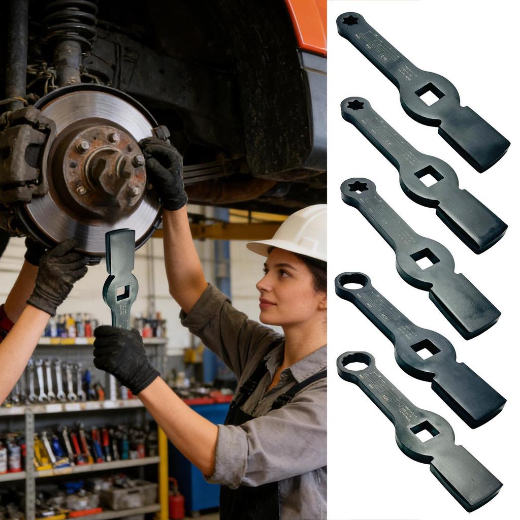 Brake Disc Wrench Ergonomic Rustproof Universal Labor Saving Truck Brake Discs Wrenches Tool For Maintenance Efficiency Braking