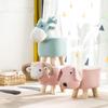 Creative Stool Children Nordic Style Porch Cartoon Shoe Changing Small Stool Living Room Wooden Animal Low Stool