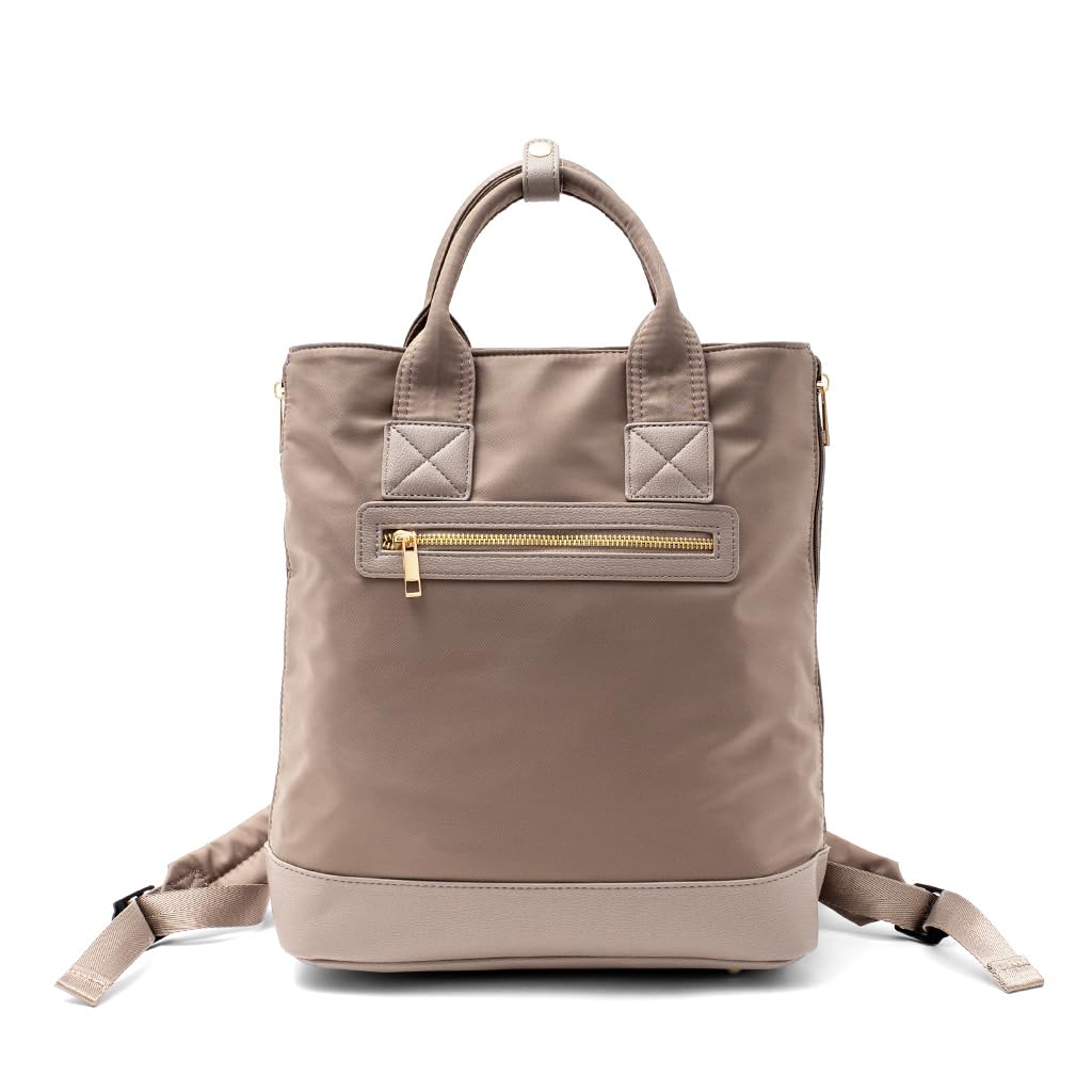 

Рюкзак нейлоновый женский Vita Felice с боковой молнией [VITAFELICE] inb-10075z (Серый Бежевый)