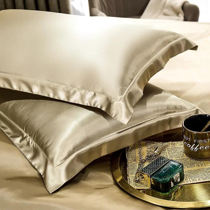 2PCS 100% Pure Real Silk Pillowcase Natural Mulberry Pillow Case