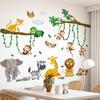 Removable Cartoon Animal Wall Stickers for Kids' Rooms – Perfect for Bedrooms, Living Rooms, Party Decorations, Doors, and Windows.