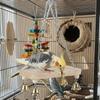 Wear-Resistant Bird Hanging Swing Wooden Bird Toy Hammock Bird Cage Standing  Bird Cage Accessories