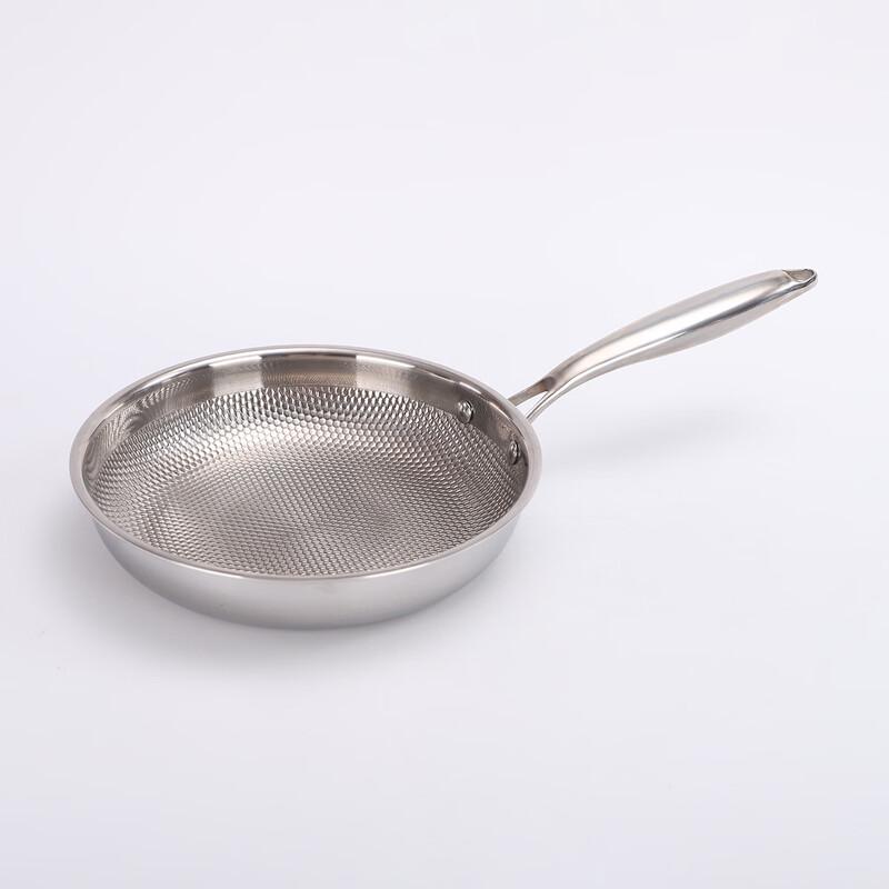 

ZISIZ 30cm 304 Stainless Steel Honeycomb Non-Stick Frying Pan