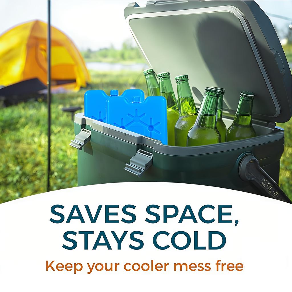 2/4 Small Ice Packs and Ice Boxes, Portable Ice Crystal Box, Bringing Coolness To Your Sweltering Summer, Water-filled Ice Packs