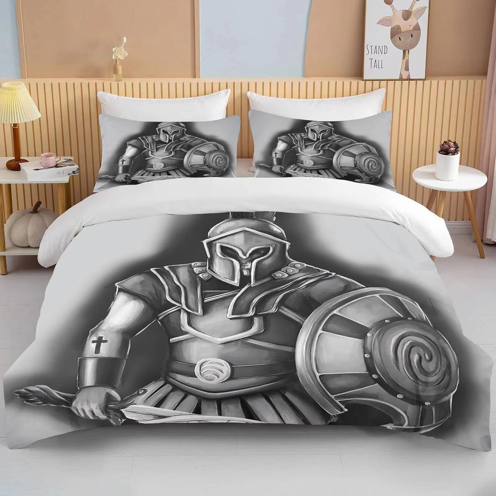10 Sizes Cartoon Roman Gladiator Bedding Collection Colorful Home Textile Duvet Covers Pillowcases Bedclothes Boys Gift Bedding Set