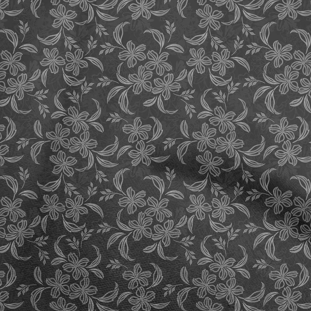 oneOone Cotton Flex Green Fabric Dotted Floral Sewing Material Print Fabric By The Yard 40 Inch