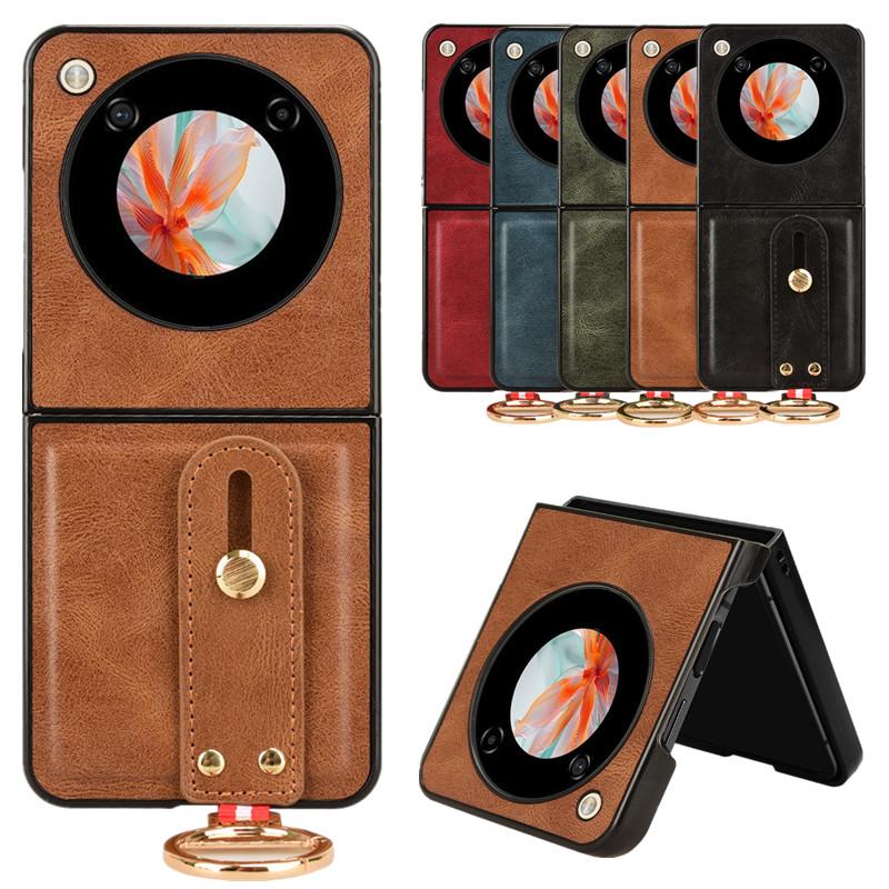 Wristband Leather Stand Case for ZTE Nubia Flip G Cover Ring Opener Coque Fundas Capa