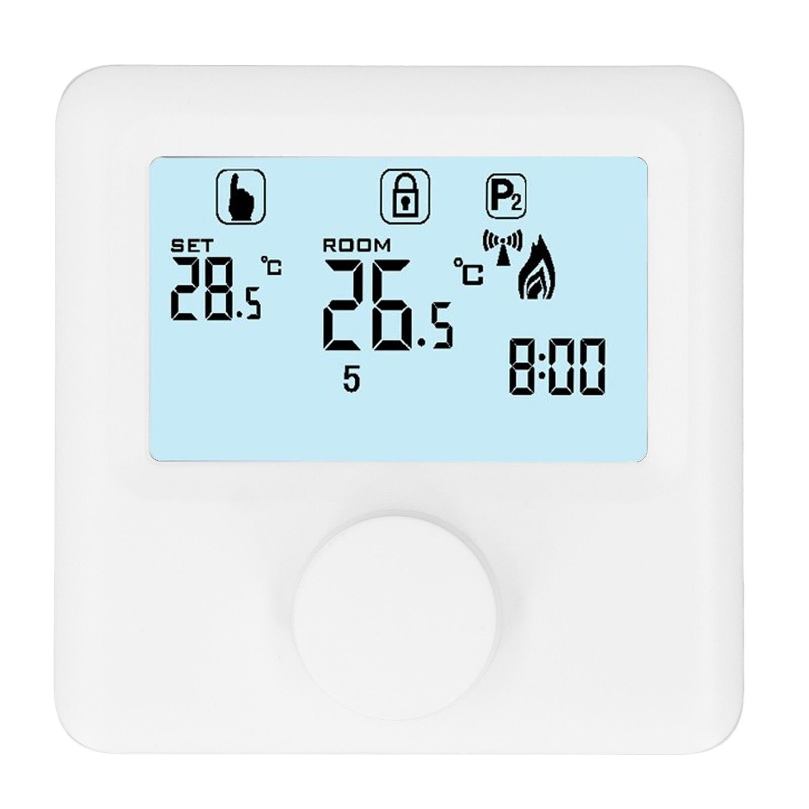 

Цифровой регулятор температуры с ЖК-дисплеем, программируемый термостат для котла, белый 30230 В постоянного тока