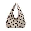 Niche Polka Dot Women's Single Shoulder Bag, Versatile Color Block Design, Large-Capacity Korean Style Underarm Bag