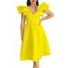2024 Summer Ruffle High Waist A-Line Skirt Banquet Party Dress