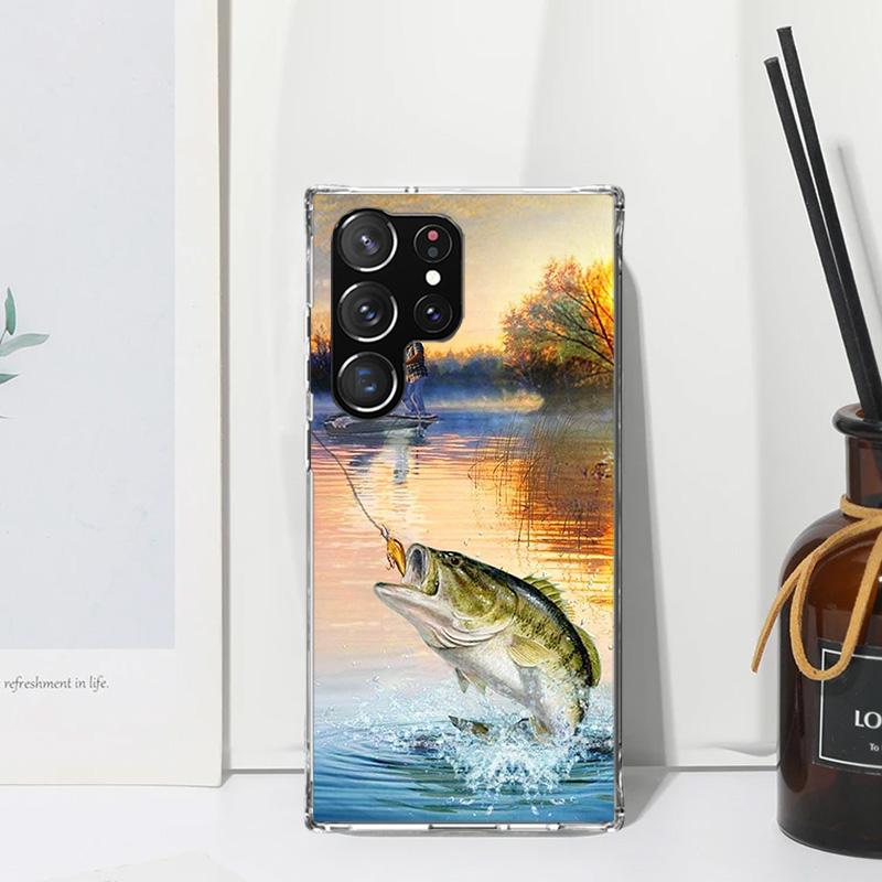 Offshore Angling Fishing Fish Rod Phone Case For Samsung Galaxy S26 S25 Edge S24 FE S23 S22 Ultra S21 Plus S20 + Art Fundas Back