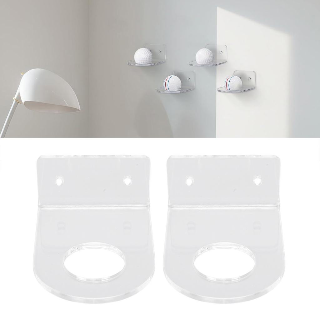 2PCS Basket  Holder Wall Mount Acrylic Clear Base  Wall Storage Stand Display Rack for Small  S