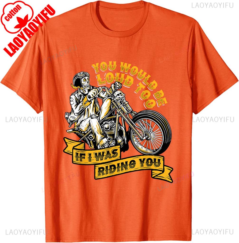 Mens Cotton Tshirt Men Motorcycling Biker TShirt Black Vintage T Shirt Streetwear XS3XL Regular Short Sleeve Street Fashion