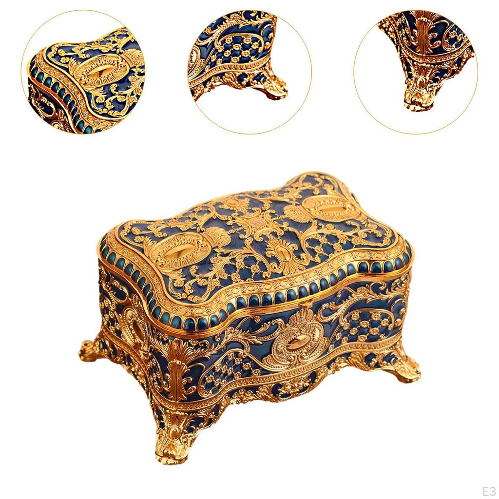 Jewelry Box Container Anniversaries Gift Tabletop Case Trinket Holder for