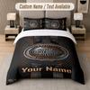 Set Biancheria da Letto Personalizzato Modello Harley-Davidson, Stampa Nome Testo 1 Copripiumino più 2 Federe Tessili per la Casa