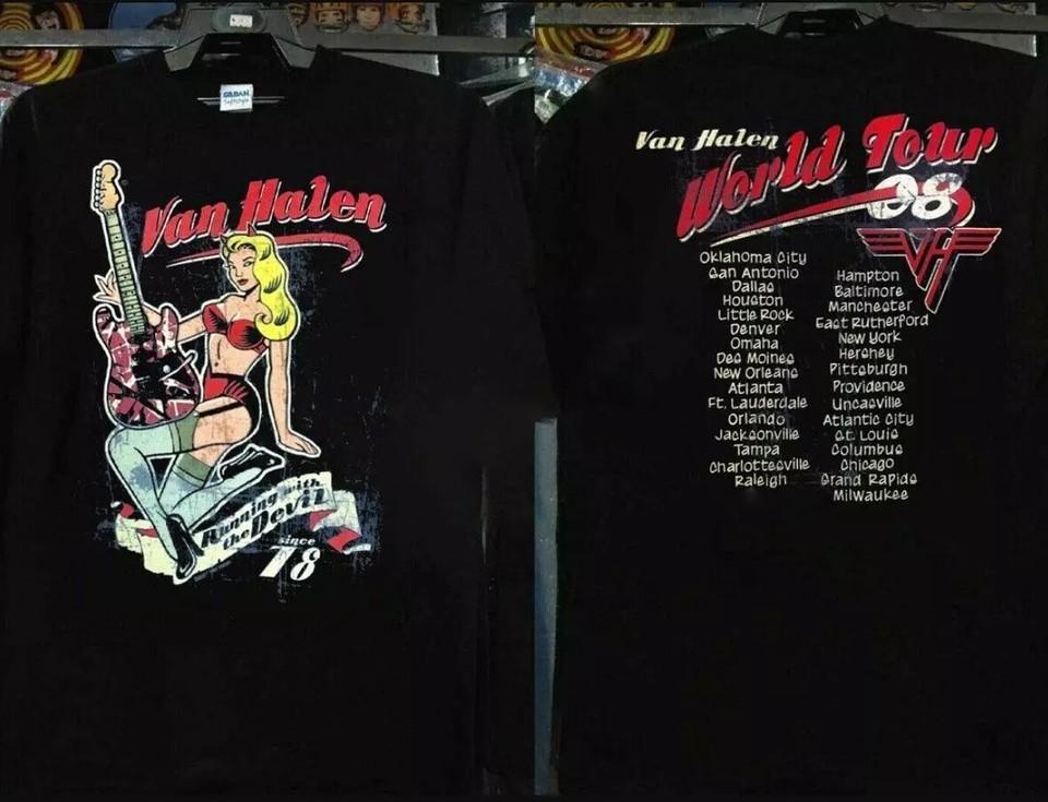 Van Halen Running With The Devils since 78 TShirt Cotton Unisex For Fans Unisex T-Shirt L