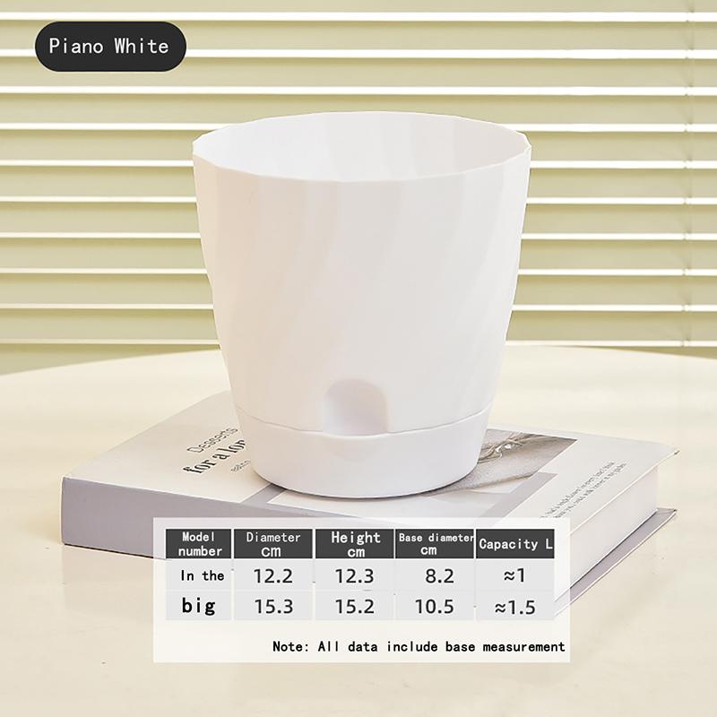 

Пластиковые цветочные горшки для балкона, простые и дышащие, высококачественное озеленение, для дома Medium белый