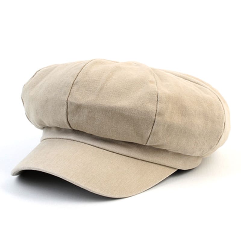Universal chemistry Belted Hard Washing Beige Newsboy Cap