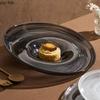 Irregular Slanted Glass Plate Pasta Dish Sashimi Plates Dessert Bowl Fruit Salad Bowl Serving Plates Dumpling Plate Dim Sum Dish