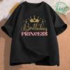 Family Matching Shirts Birthday Princess Family Party Outfits for Parents Kids Family Dad,mom of The Birthday Girl Tops Gift