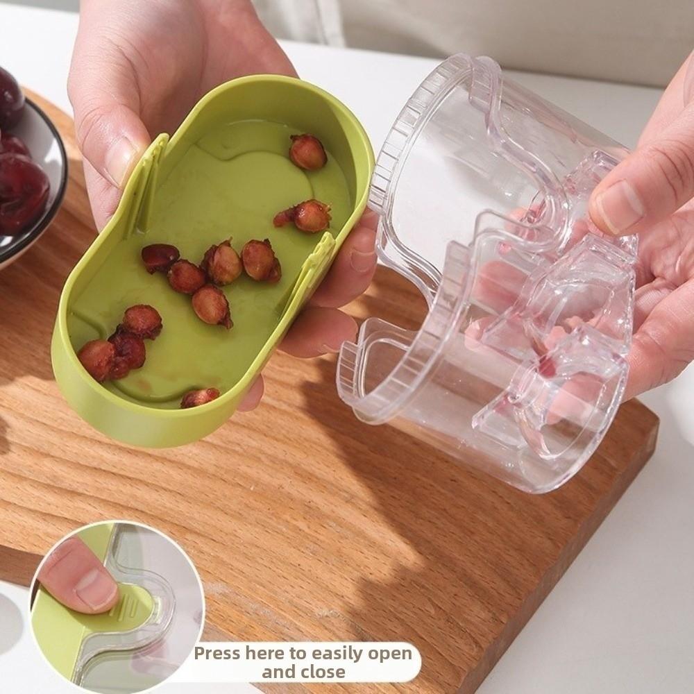Handheld Press Cherry Pit Remover Plastic Cherry Slicer Portable Cherry Core Remover  Home Cooking