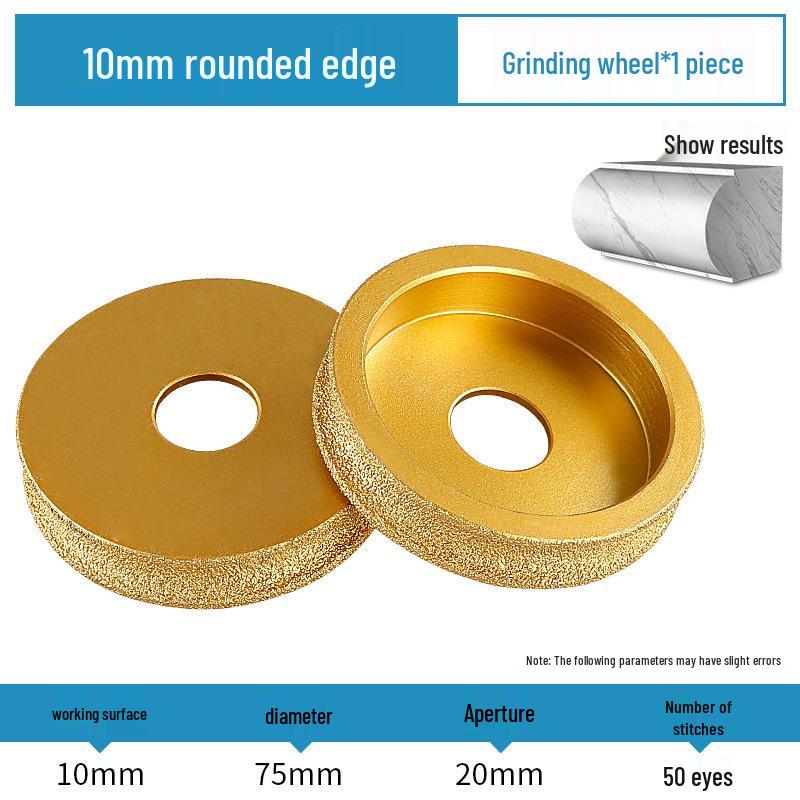 Stone Grinding Wheel for Marble & Granite: Chamfering, Grooving, Rounding, Arc Angle Grinder Head