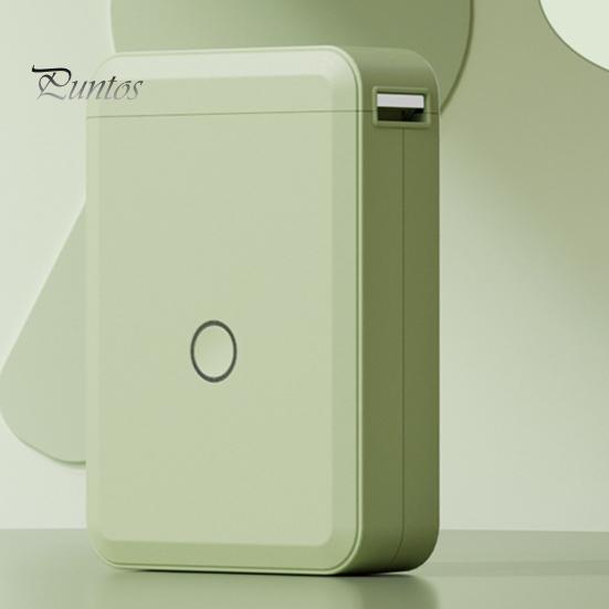 Mini Label Printer Portable Bluetooth-compatible Free Editing Picture Inserted No Ink Needed Rechargeable Compatible with for iOS for Android