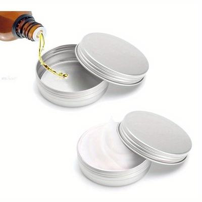 20 Scatole di Latta Rotonde in Acciaio 3.5 Oz Coperchio a Vite Contenitore Stoccaggio Balsamo Labbra Barba Latta Vuota