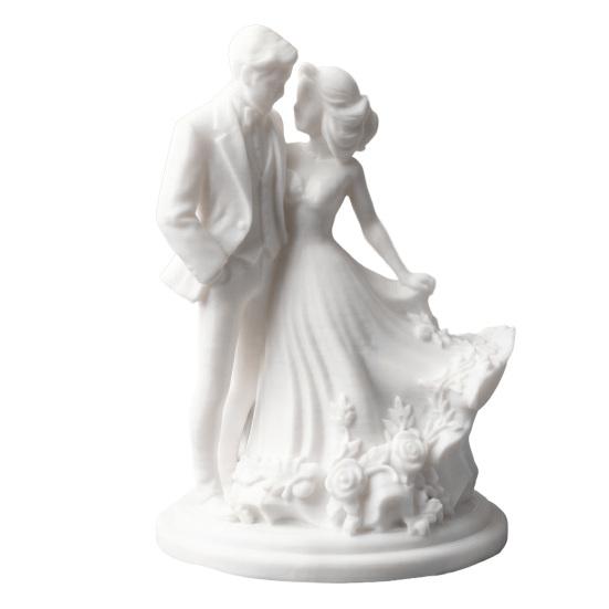 

Romantic Couple Figurine 3D Printed Lover Statue with Bridegroom Suit And Bride Wedding Dress Anniversary Valentine s Day Gift for Husband Wife белый