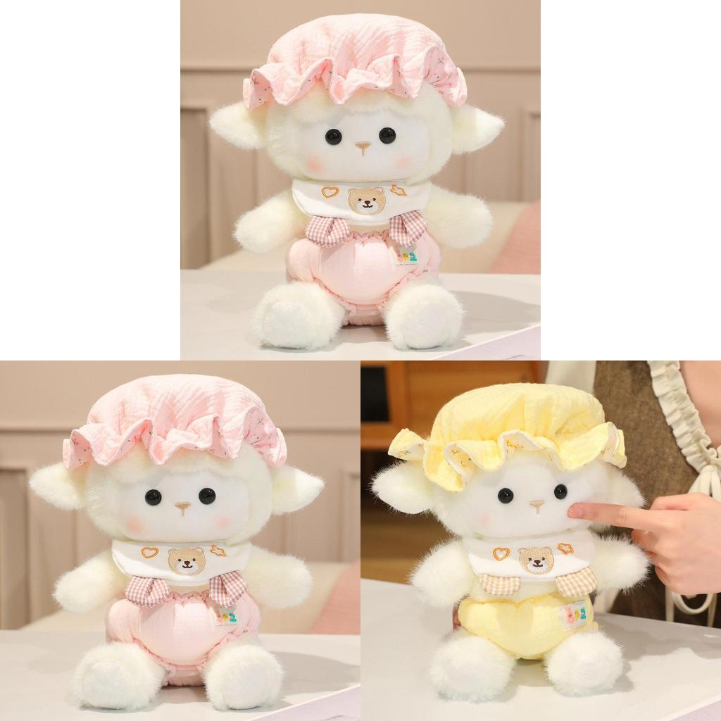 Plush Sheep Toy With Short Pile Fabric For Kids Gift And Collectible Cuddle Companion