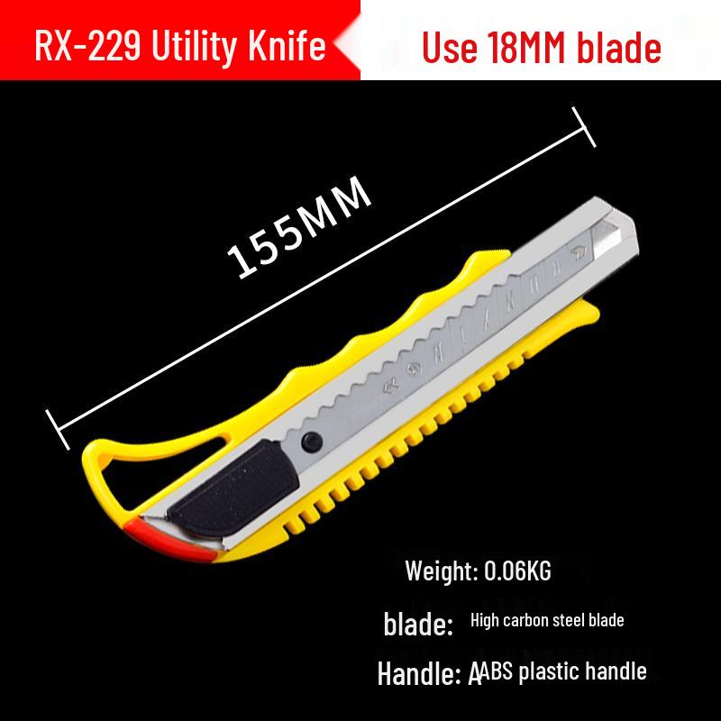 Industrial Grade Utility Knife - Durable Non-Wobbling Holder, Heavy Duty All-Steel Blade, Thickened for Cutting Wallpaper