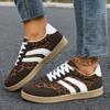 Damen Herbst Leopardenmuster Farbblock Training Freizeit Sportschuhe, In Großen Größen Erhältlich.