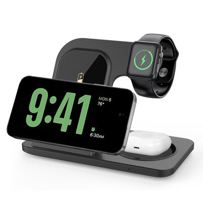 3 In 1 Wireless Charger Stand For iPhone 12 13 14 15 16 XR X 8 Fast Charging Station for Apple Watch10 9 8 7 6 5 Airpods 2 3 Pro