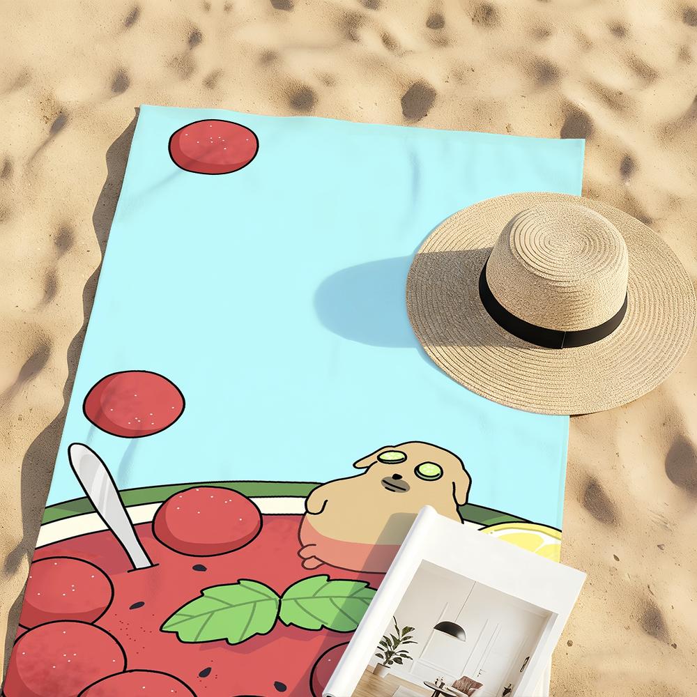 Cartoon N-Nudaeng Dog Towel For Swim Yoga Gym Quick Drying Soft and skin-friendly Beach Towels All-Season