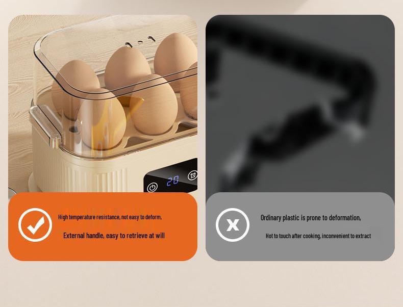 Automatic Egg Cooker: Multi-Functional Steamer for Soft-Boiled & Steamed Eggs, Household Breakfast Gadget with Auto Power-Off