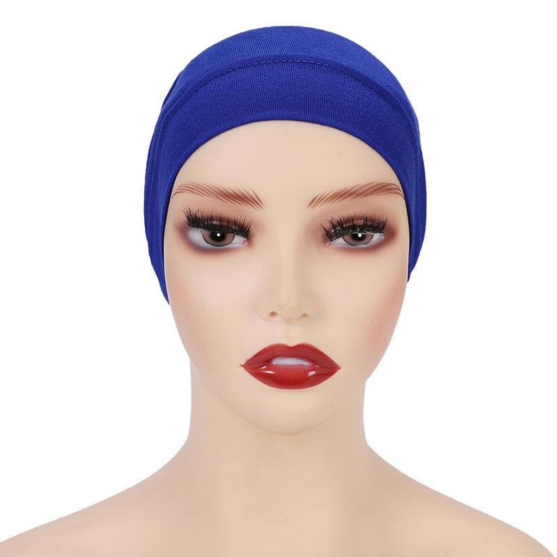 27 Colors Fashion Women Inner Hijab Tube Muslim Turban Cap Bonnet Plain Islamic Underscarf Cotton Jersey Undercaps Mujer Hat