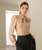 Paul And Alice Ribbon Tie Blouse / Beige