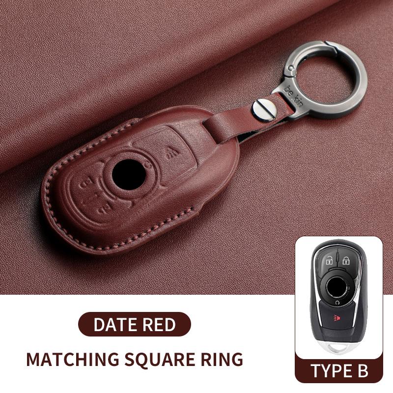

Leather Car Key Case Cover For Buick Lacrosse Envision Excelle Encore Regal Enclave Verano Sportback Tourx Garnish Accessories