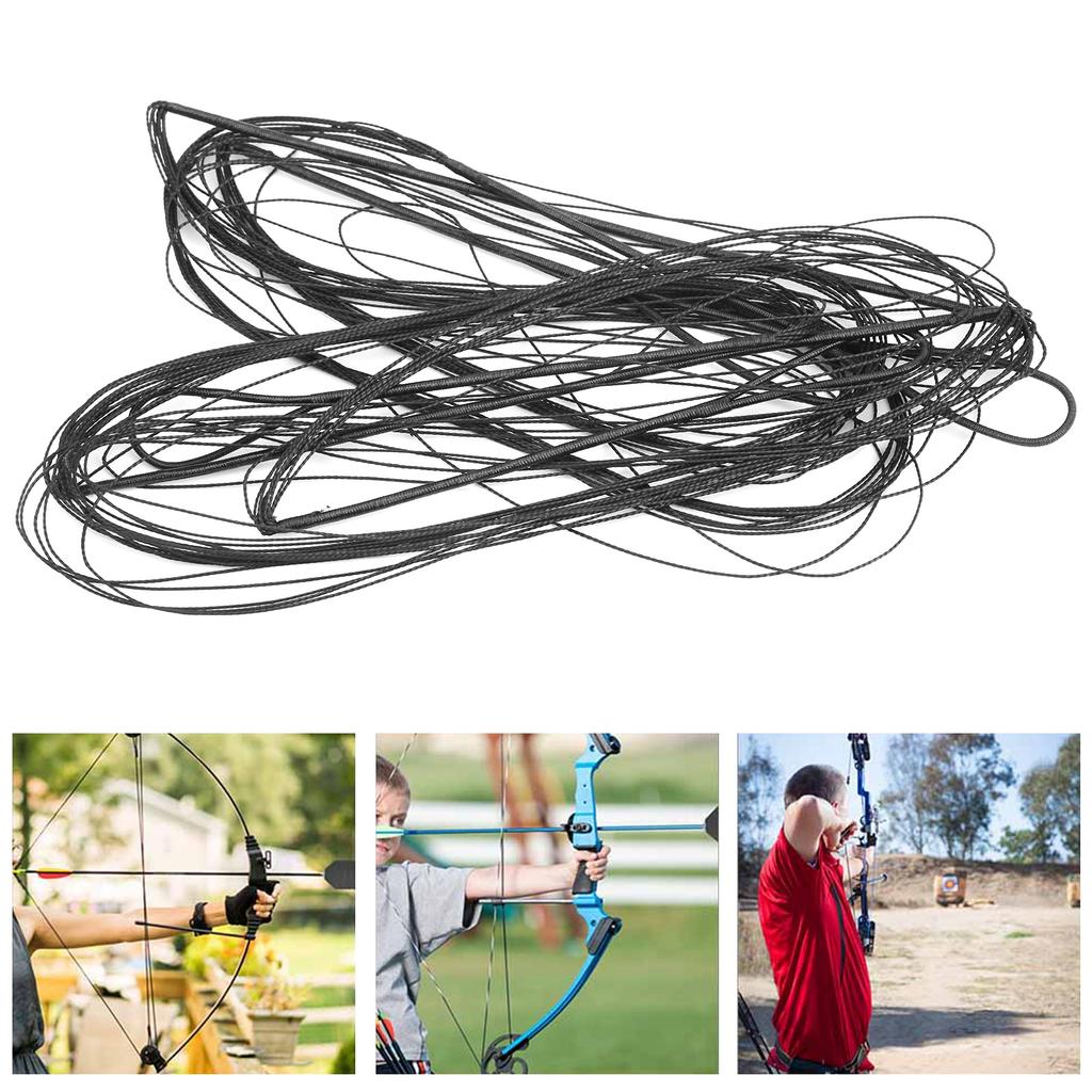 Polyester 12 Strands Archery Bowstring Bow String for Recurve Bow Hunting Tackle 160+173cm