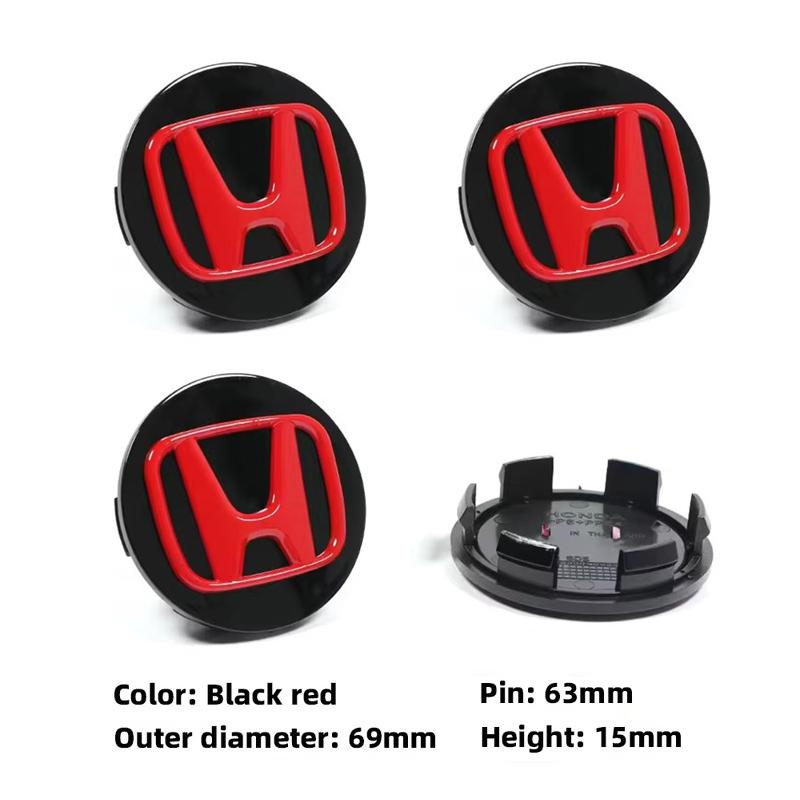 kymcz10 4Pcs Car Wheel Hub Cover Rim Center Cap Accessories For Honda Civic Fit Jazz Accord Pilot CRV Odyssey Passport City Shuttle HRV