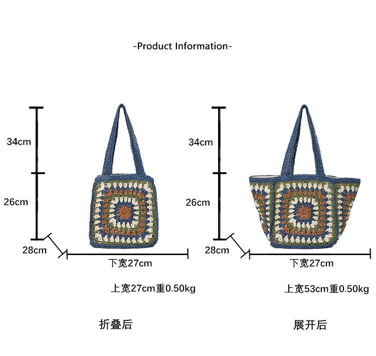 Sommer handgewebte Tasche Damen 2025 neue Schultertasche Tragetasche mit großem Fassungsvermögen Strandurlaub Strohtasche